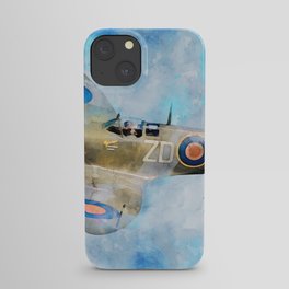 Supermarine Spitfire in flight iPhone Case