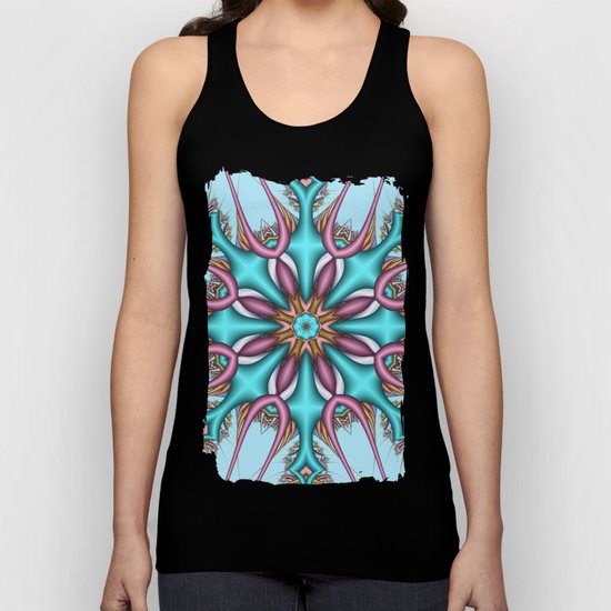 Pastel Pattern Kaleidoscope with optical effects Unisex Tank Top