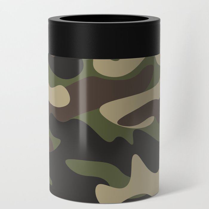vintage military camouflage Can Cooler