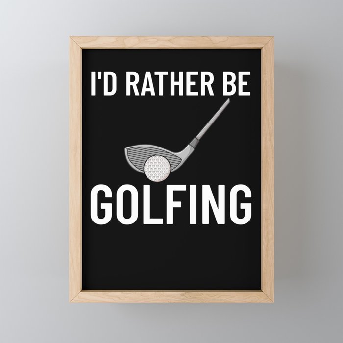 Golf Ball Golfing Player Golfer Training Beginner Framed Mini Art Print