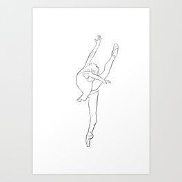 Ballerina Line Drawing no.09 Art Print