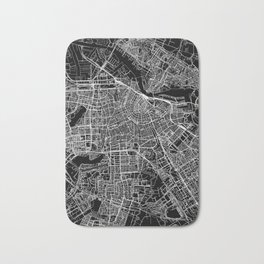 Amsterdam Black Map Bath Mat