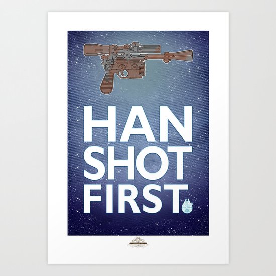 Star Wars "Who Shot First?" Art Print