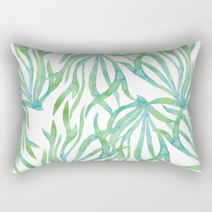 Green Seaweed Rectangular Pillow
