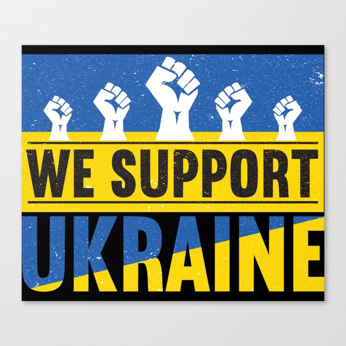 We Support Ukraine Canvas Print