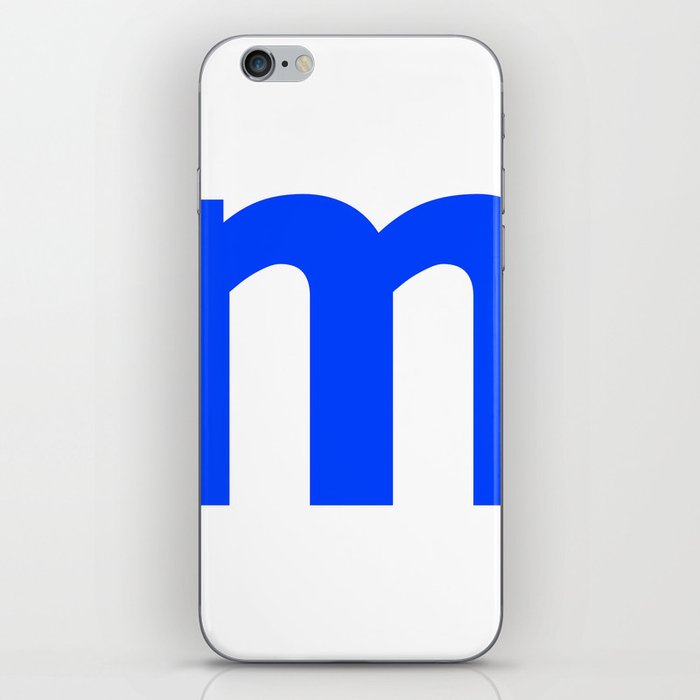 letter M (Blue & White) iPhone Skin