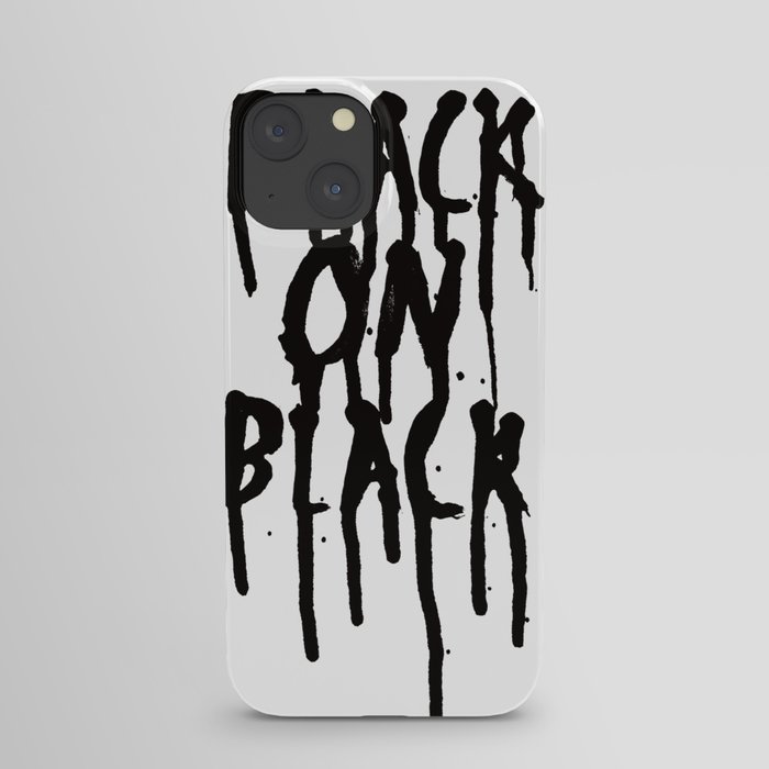 Black on black iPhone Case