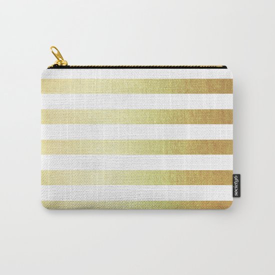 Simply Striped 24K Gold Carry-All Pouch