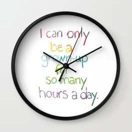 Grown-up Hours Wall Clock