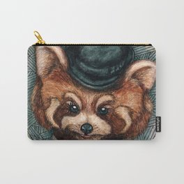 Cute Red Panda in Bowler hat Carry-All Pouch
