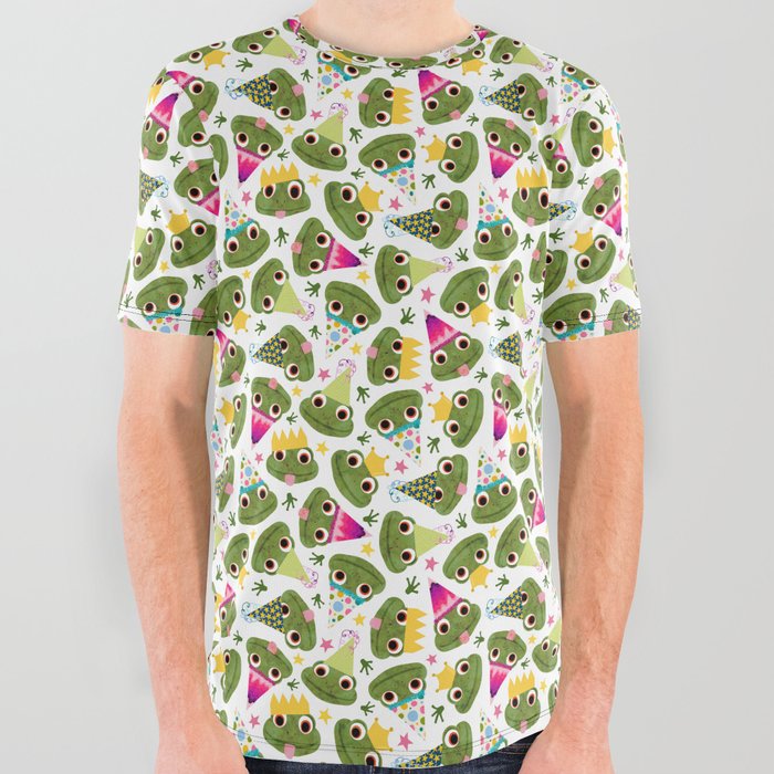 Party Frogs! All Over Graphic Tee