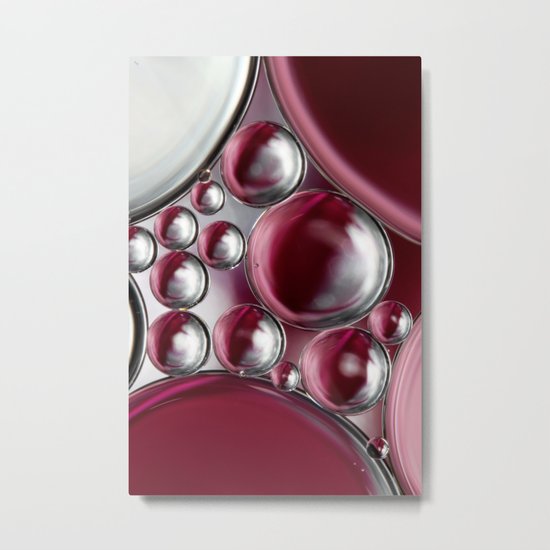 Silver & Wine Metal Print