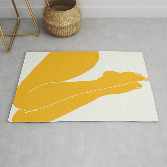 Nude in yellow 3 Rug