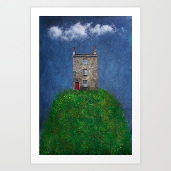 House on a hill Art Print