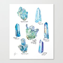 Crystal Collection- Blues Canvas Print