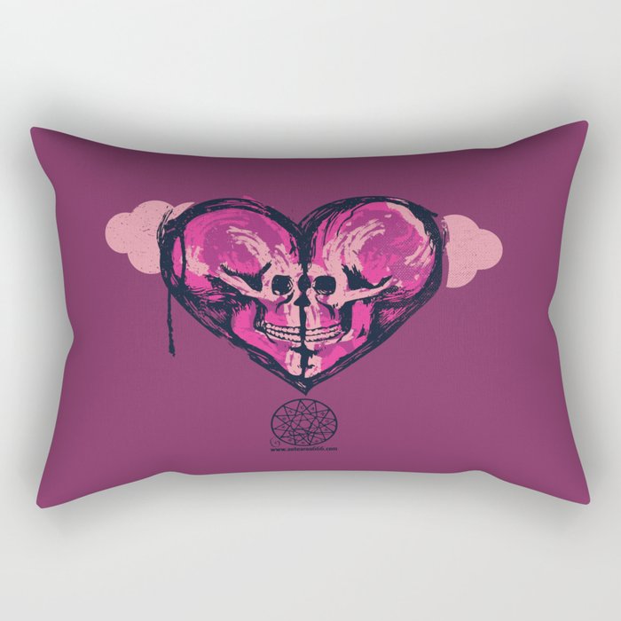 Love Skulls Redux Rectangular Pillow