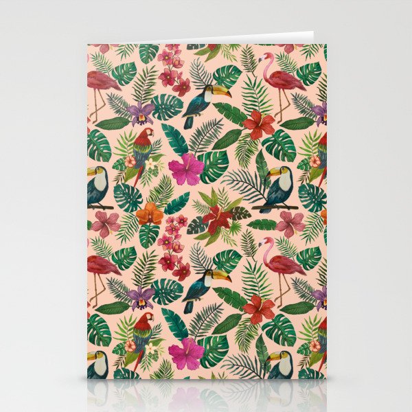 Tropical Bird Pattern Stationery Cards
