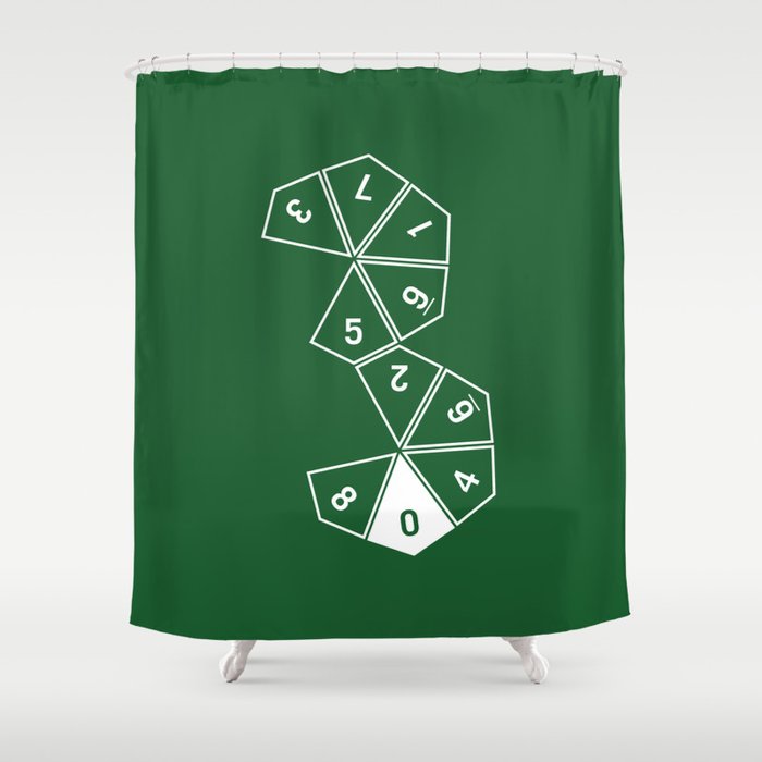 Unrolled D10 Shower Curtain