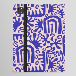 Seamless pattern abstract blue shape iPad Folio Case