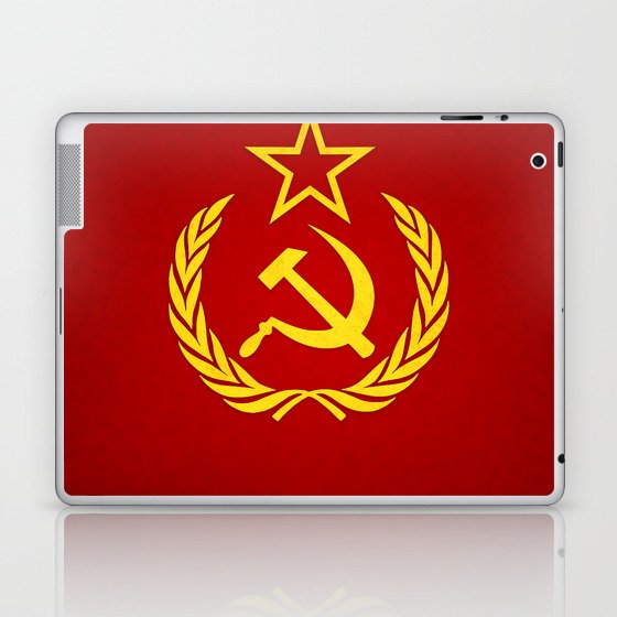 Hammer and Sickle Textured Flag Laptop & iPad Skin