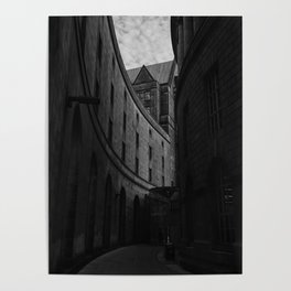 Dark Monochrome Manchester Architecture. Poster