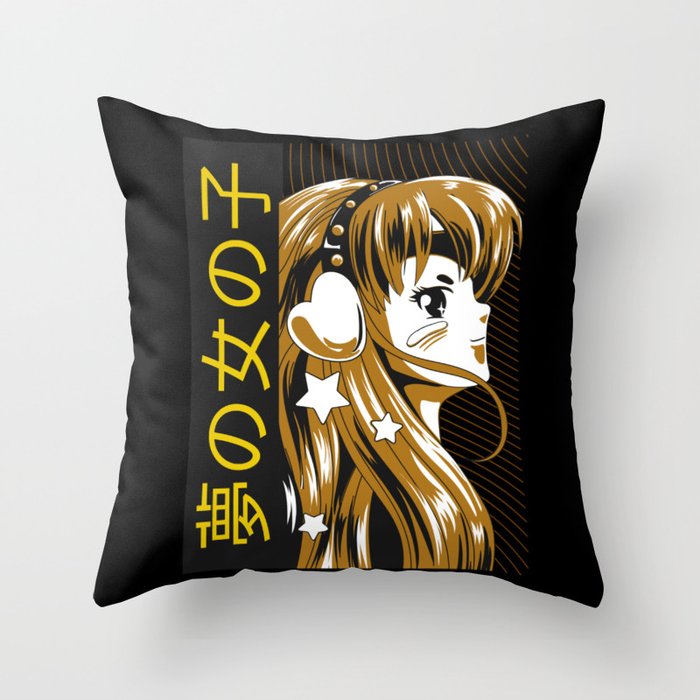 Dream Girl Anime Romance Throw Pillow