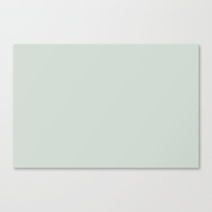 Light Gray-Green Solid Color Pantone Milky Green 12-6205 TCX Shades of Green Hues Canvas Print