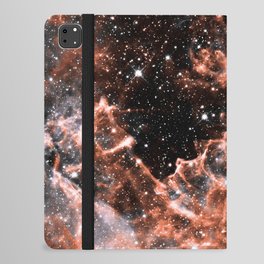 galaxy nebula peach gray iPad Folio Case