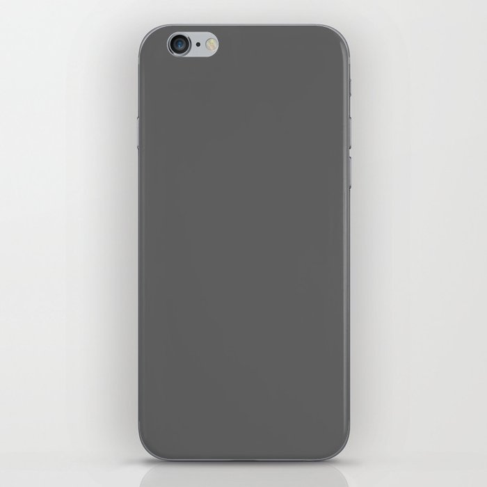 Gray - Grey Solid Color Popular Hues Patternless Shades of Gray Collection Hex #616161 iPhone Skin