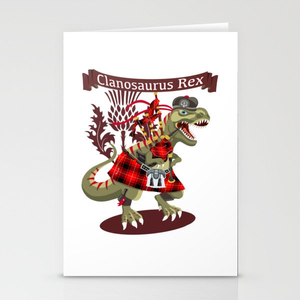 Clanosaurus Rex For All Ye Proud Tartan Wearing Scottish Irish Kilt Clan T-Rex Types! Stationery Cards