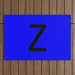 LETTER Z (BLACK-BLUE) Outdoor Rug