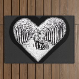 Love is a Journey - Dark Edition Outdoor Rug