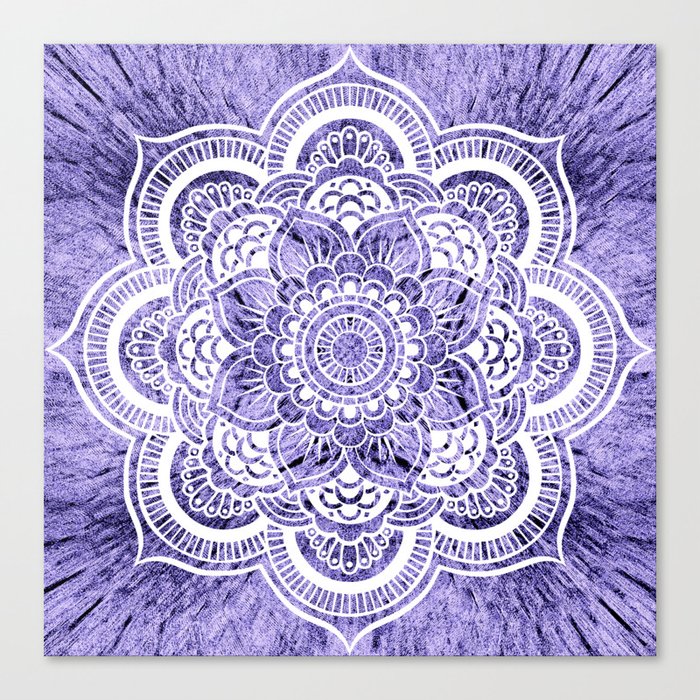 Mandala Lavender Colorburst Canvas Print