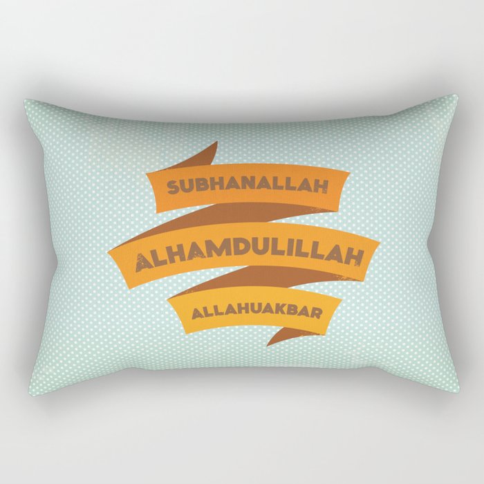 Subhanallah Alhamdulillah Allahuakbar Rectangular Pillow