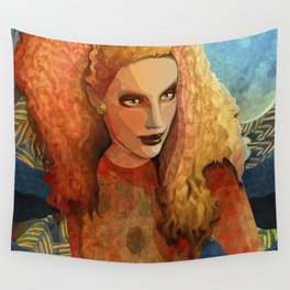 Autumn moon Wall Tapestry