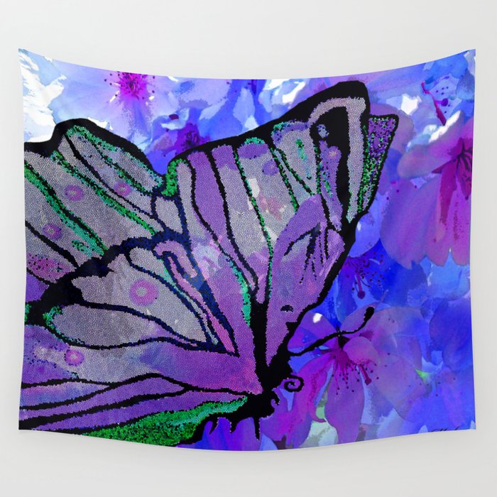 Purple sales butterfly tapestry