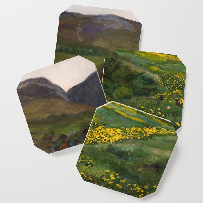 A Night in June and Marigolds, 1902 by Nikolai Astrup Coaster