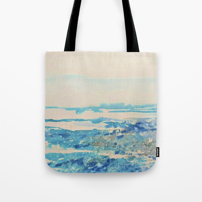 Water Greeting Subdued Watercolor Tote Bag