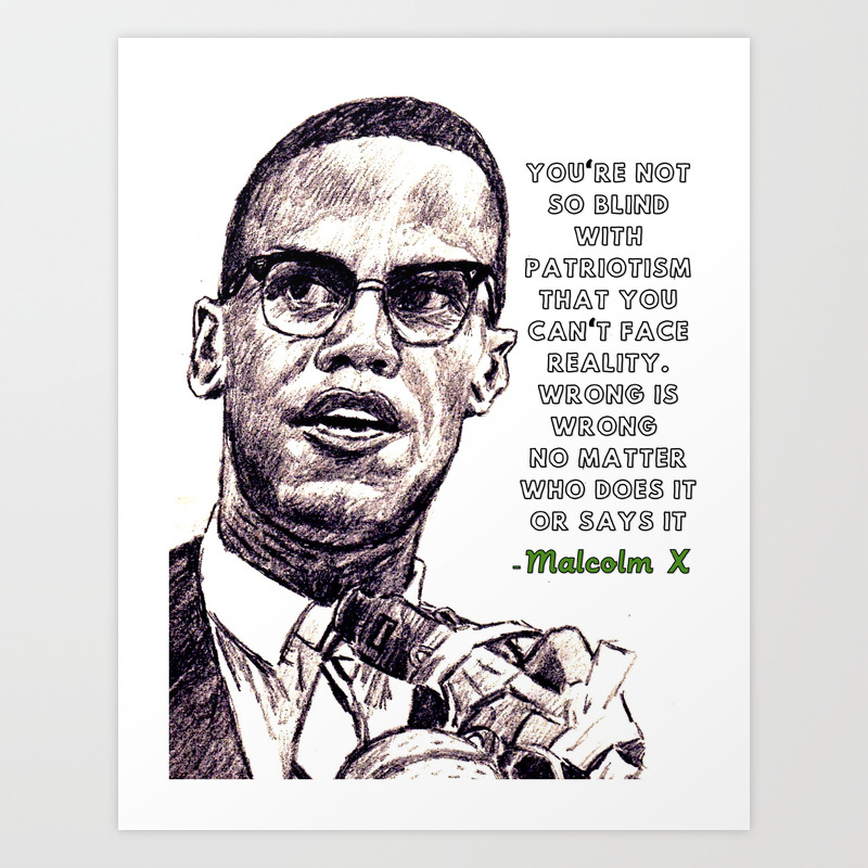 Malcolm X Art Print By Adrockhoward Society6