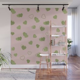 Lovely Hearts Pattern Wall Mural