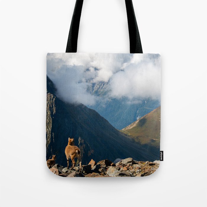 Little goats’ family in French Alps Tote Bag