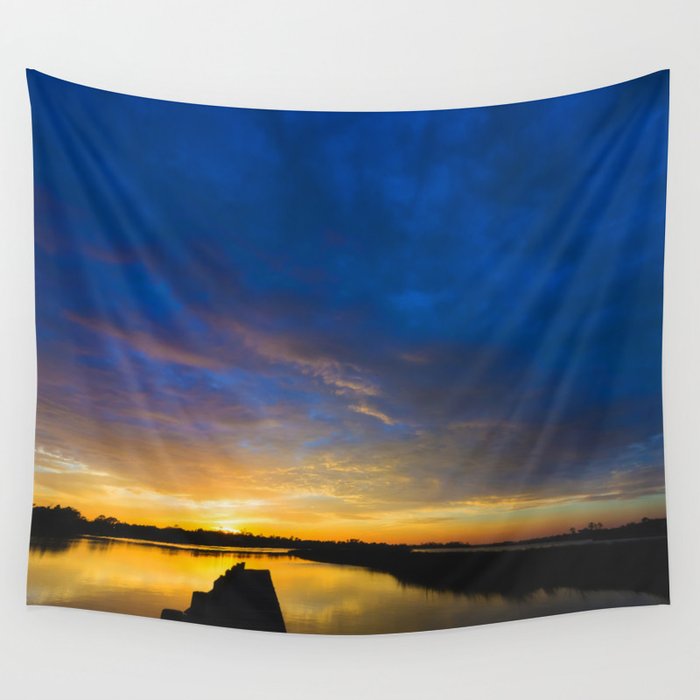Sunset Blues Wall Tapestry