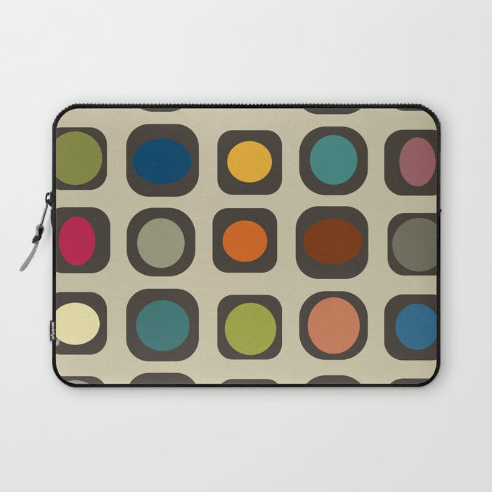 Mid Century Modern Colorful Buttons 1 Laptop Sleeve