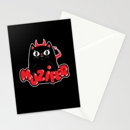Muzifer Cat Kitten Devil Lucifer Stationery Card