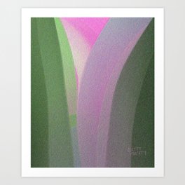 Pink Bromeliad Abstract Art Print