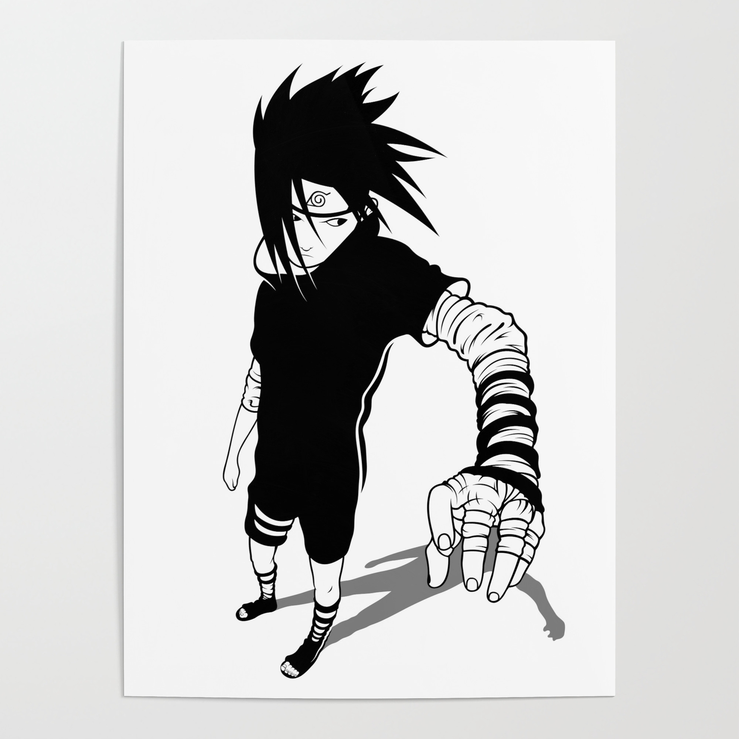 Minimalist Anime Art Ninja Best Anime Character Poster by Team Awesome |  Society6