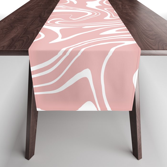 Spill - Pink and White Table Runner