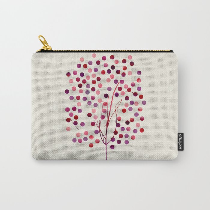 Tree of Life_Berry by Jacqueline & Garima Carry-All Pouch