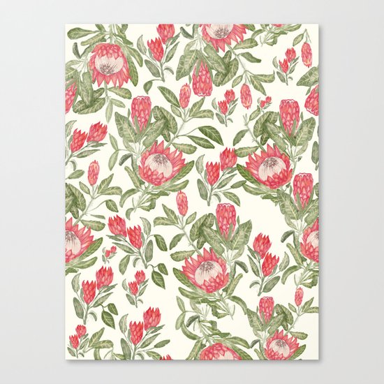 Protea Pattern Canvas Print