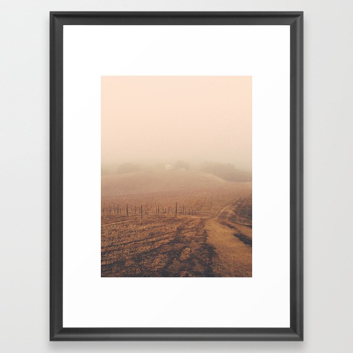 Shed in the Fog Framed Art Print